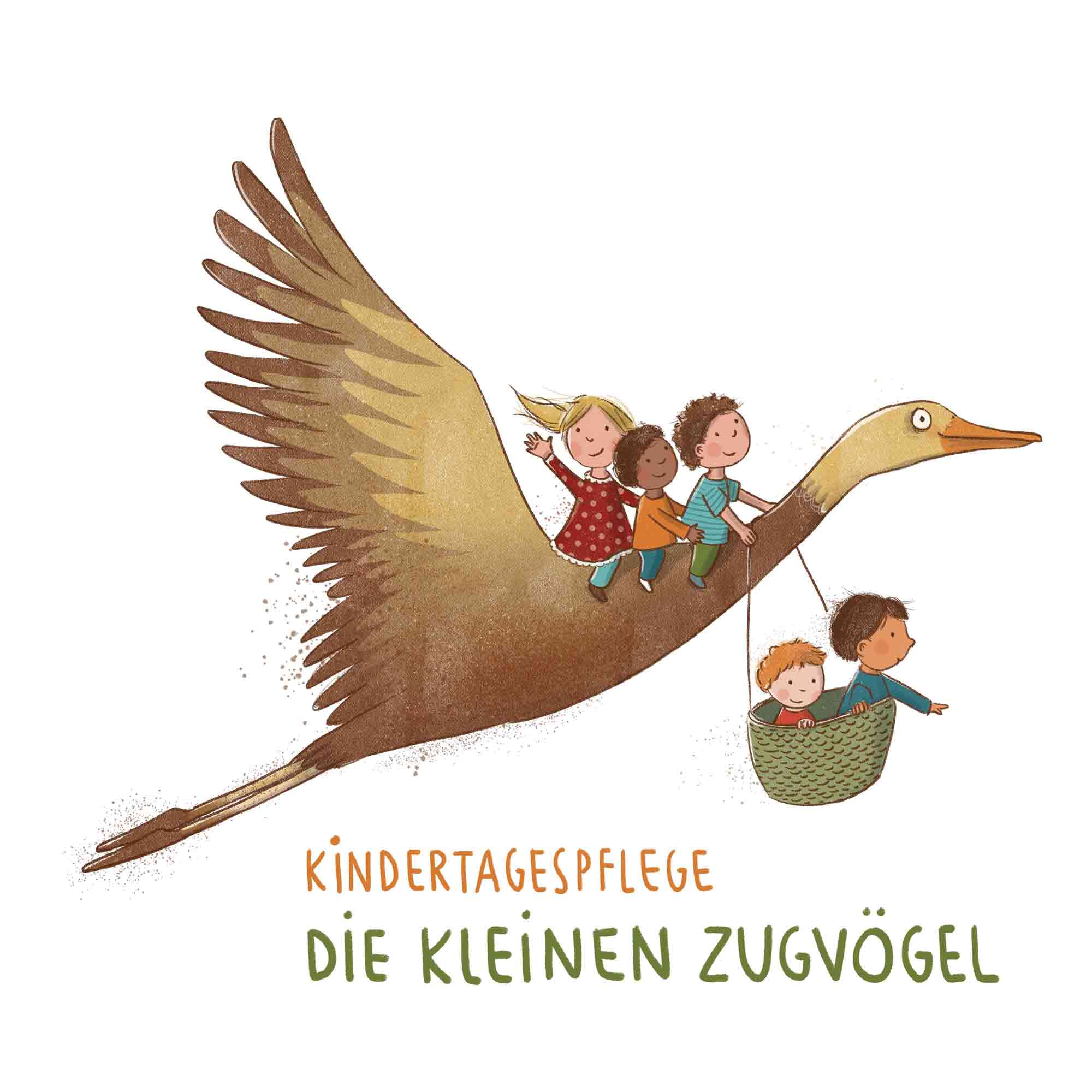 Dieses Bild zeigt das Logo des Unternehmens Kindertagespflege Die kleinen Zugvögel 